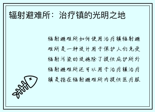 辐射避难所：治疗镇的光明之地